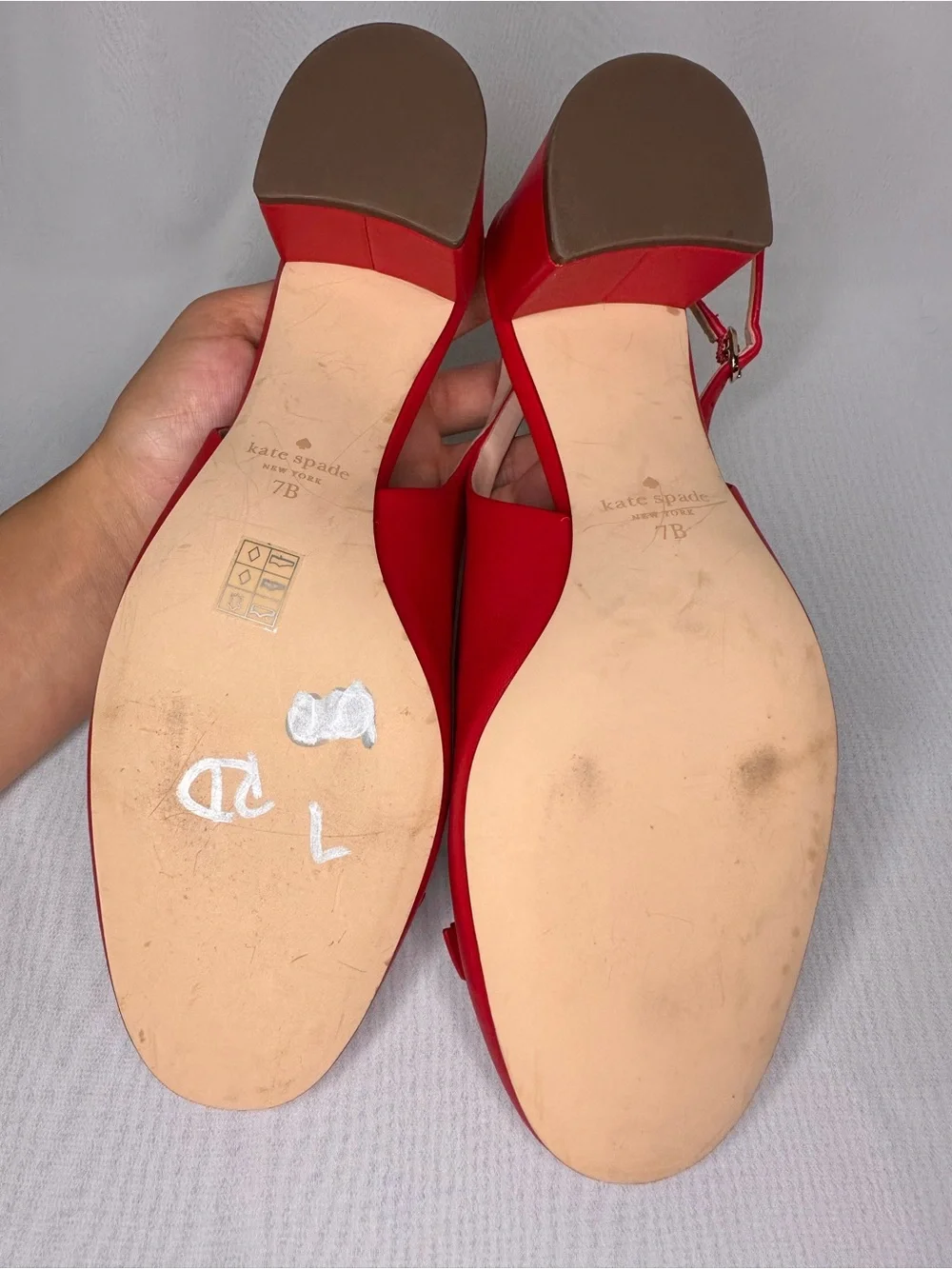 kate spade Red Slingback Block Heel Pumps